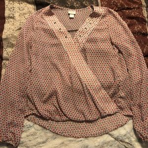 Long sleeve sheer top